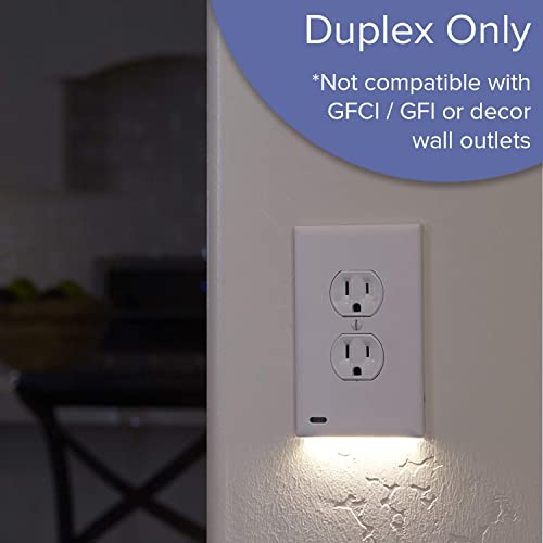 SnapPower Guidelight 5 Pack: Easy Install LED Night Lights - White, Duplex