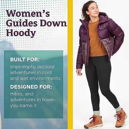Marmot Women's Guides Down Hoody Jacket, Purple Fig/Hazy Purple Medium